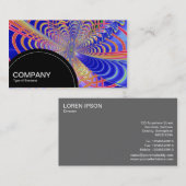 Halfcirkelpaneel (stippen) - Fractal Abstract 03 Visitekaartje (Voorkant / Achterkant)