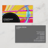 Halfcirkelpaneel (stippen) - Fractal Abstract 04 Visitekaartje (Voorkant / Achterkant)