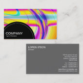 Halfcirkelpaneel (stippen) - Fractal Abstract 05 Visitekaartje (Voorkant / Achterkant)