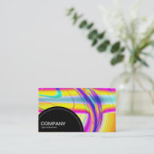 Halfcirkelpaneel (stippen) - Fractal Abstract 05 Visitekaartje (Staand voorkant)