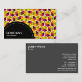 Halfcirkelpaneel (stippen) - Hexagon Patroon 01 Visitekaartje (Voorkant / Achterkant)