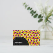 Halfcirkelpaneel (stippen) - Hexagon Patroon 01 Visitekaartje (Staand voorkant)