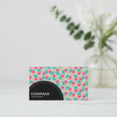 Halfcirkelpaneel (stippen) - Hexagon Patroon 02 Visitekaartje (Staand voorkant)