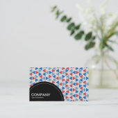 Halfcirkelpaneel (stippen) - Hexagon Patroon 05 Visitekaartje (Staand voorkant)