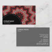 Halfcirkelpaneel (stippen) - Kaleidoscooppatroon Visitekaartje (Voorkant / Achterkant)