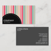 Halfcirkelpaneel (stippen) - Kleurstrepen 01 Visitekaartje (Voorkant / Achterkant)