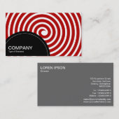 Halfcirkelpaneel (stippen) - Rood Ruby Visitekaartje (Voorkant / Achterkant)