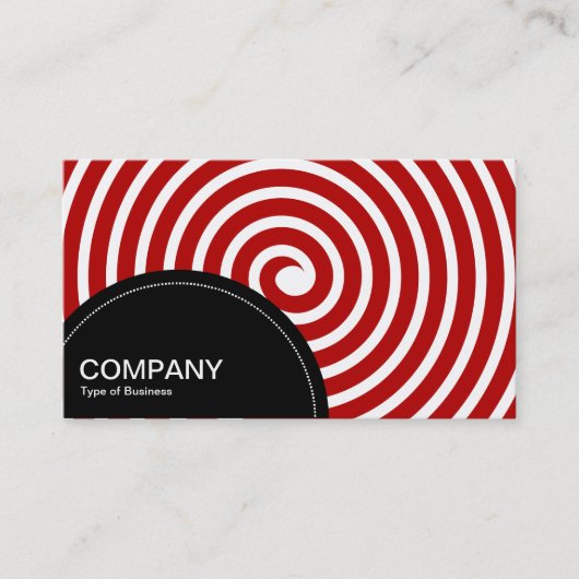 Halfcirkelpaneel (stippen) - Rood Ruby Visitekaartje (Voorkant)