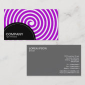 Halfcirkelpaneel (stippen) - Spiraal Paars Visitekaartje (Voorkant / Achterkant)