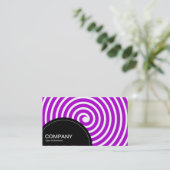 Halfcirkelpaneel (stippen) - Spiraal Paars Visitekaartje (Staand voorkant)