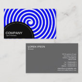 Halfcirkelpaneel (stippen) - Spiral blauw Visitekaartje (Voorkant / Achterkant)