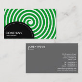 Halfcirkelpaneel (stippen) - Spiral gras groen Visitekaartje (Voorkant / Achterkant)