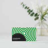 Halfcirkelpaneel (stippen) - Spiral gras groen Visitekaartje (Staand voorkant)