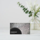 Halfcirkelpaneel (stippen) - Waterdruppels op glas Visitekaartje (Staand voorkant)