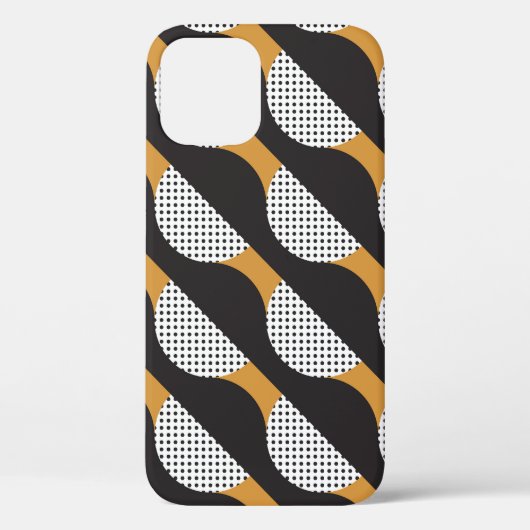 Halfcirkels en stippen, geometrisch patroon. Case-Mate iPhone case (Achterkant)