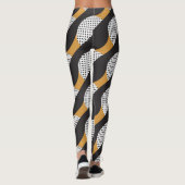 Halfcirkels en stippen, geometrisch patroon. leggings (Achterkant)