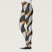 Halfcirkels en stippen, geometrisch patroon. leggings (Links)