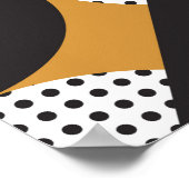 Halfcirkels en stippen, geometrisch patroon. poster (Hoek)