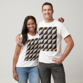 Halfcirkels en stippen, geometrisch patroon. t-shirt (Unisex)
