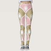 Halfcirkelvormig patroon van messing en roze leggings (Voorkant)