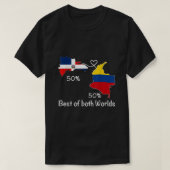 HalfColombiaanse halve Dominicaanse vlag : Colombi T-shirt (Design voorkant)