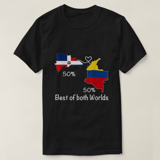HalfColombiaanse halve Dominicaanse vlag : Colombi T-shirt (Design voorkant)