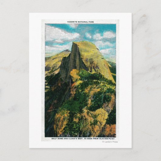 Halfdommen en Cloud Rest van Glacier Point Briefkaart (Voorkant)