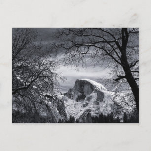 Halfdommen in de winter   Yosemite Valley Briefkaart