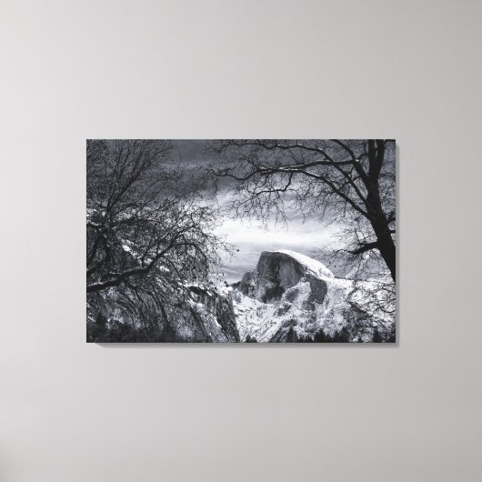 Halfdommen in de winter | Yosemite Valley Canvas Afdruk (Voorkant)