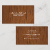 Halfdonkerhoutextuur Visitekaartje (Voorkant / Achterkant)