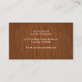 Halfdonkerhoutextuur Visitekaartje (Achterkant)