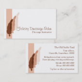 Halfdoorlatend in bruine tinten, grijpend grafisch visitekaartje (Voorkant / Achterkant)