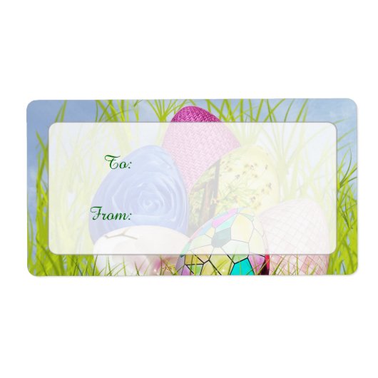 Halfdoze paaseieren etiket (Voorkant)