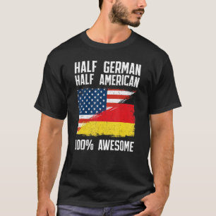 HalfDuits halfAmerikaans vlagerfgoed Duitsland Ro T-shirt