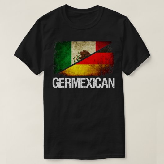 HalfDuitse halve Mexicaanse vlag Germexican Hispan T-shirt (Design voorkant)
