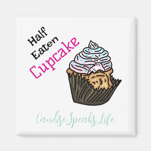 HalfEatenCupcake magneet (Voorkant)