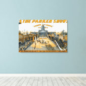 Halfeeuwfeest van Kansas. Staat huis grond. Canvas Afdruk (Insitu (Houten vloer))