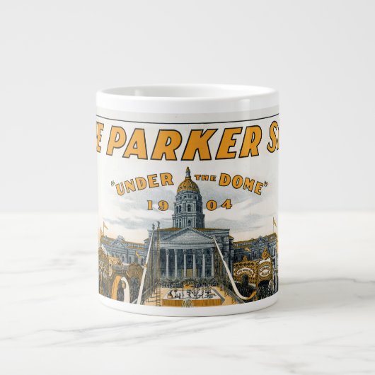 Halfeeuwfeest van Kansas. Staat huis grond. Grote Koffiekop (Voorkant)