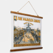 Halfeeuwfeest van Kansas. Staat huis grond. Hangend Wandkleed (Gebogen)