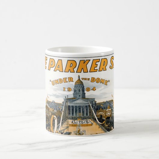 Halfeeuwfeest van Kansas. Staat huis grond. Koffiemok (Center)