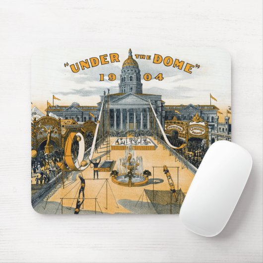 Halfeeuwfeest van Kansas. Staat huis grond. Muismat (Met muis)