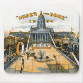 Halfeeuwfeest van Kansas. Staat huis grond. Muismat (Voorkant)