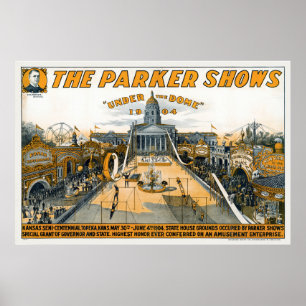 Halfeeuwfeest van Kansas. Staat huis grond. Poster