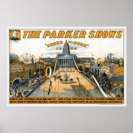 Halfeeuwfeest van Kansas. Staat huis grond. Poster (Voorkant)