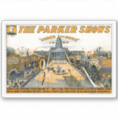 Halfeeuwfeest van Kansas. Staat huis grond. Sticker (Voorkant)