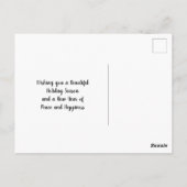 Halfeeuwse kerstlandschap tijdens de winterpine briefkaart (Achterkant)