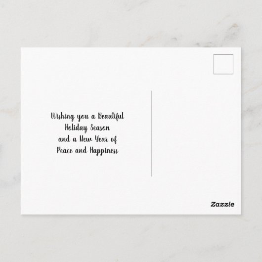 Halfeeuwse kerstlandschap tijdens de winterpine briefkaart (Achterkant)