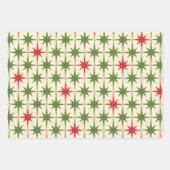 Halfeeuwse moderne kerstavond in de Retro Inpakpapier Vel (Voorkant)