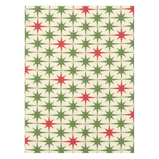 Halfeeuwse moderne kerstavond in de Retro Tafelkleed (Voorkant)