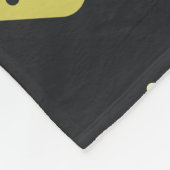 Halfeeuwse Starbursts Diamonds Black Yellow Fleece Deken (Hoek)